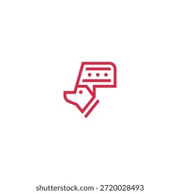 Perro burbuja chat logo idea.