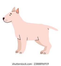 dog bull terrier illustration design