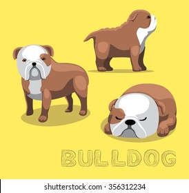 Dog Bulldog Cartoon Vector Illustration