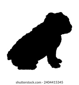 Dog Bulldog sitting silhouette Breeds Bundle Dogs on the move. Dogs in different poses.
The dog jumps, the dog runs. The dog is sitting lying down is playing
