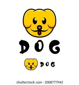 Dog business mascot cartoon logo template