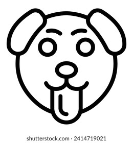 Dog canine icon outline vector. Cute puppy stay. Adult run play