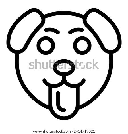 Dog canine icon outline vector. Cute puppy stay. Adult run play