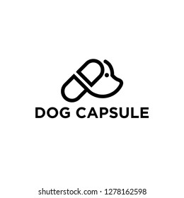 DOG CAPSULE LOGO DESIGN INSPIRATION - VECTOR
