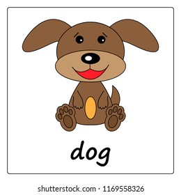 Dog Card Worksheet Children Education Game Stock Vector (Royalty Free ...