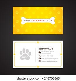 Dog Care Business Card Template