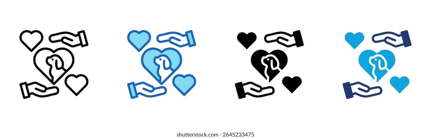 Dog Care icon Multi Style Vector Illustration