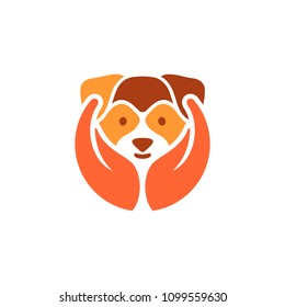 Logotipo del cuidado del perro