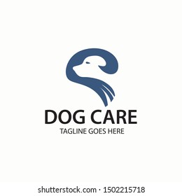 Dog care logo design concept. Vector illustration