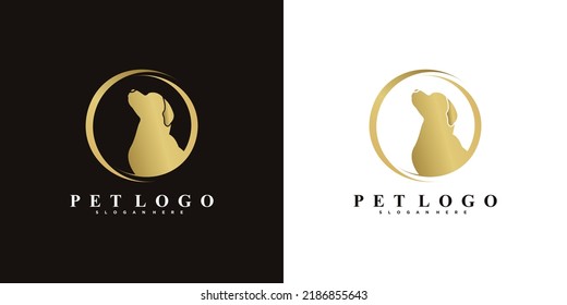 Dog Care Logo Design Template With Creative Concept