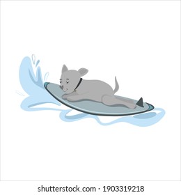 Dog care product, dog shampoo. Doodle vector, stock illustration hand drawn in flat style, isolated on white background