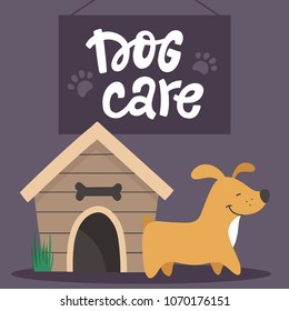 Dog Care Vector  Illustration 