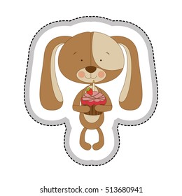 dog cartoon character icon image 