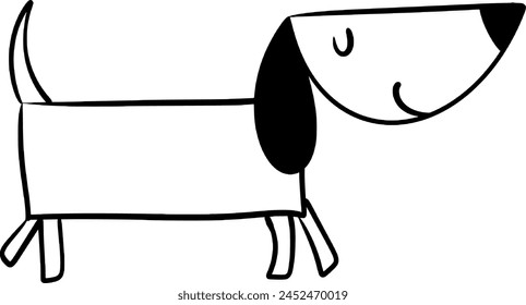 Dog Cartoon Character Vector Ilustration