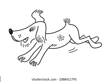 Dog cartoon coloring 