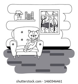Dog cartoon design vector