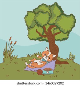 Dog cartoon design vector illustrator