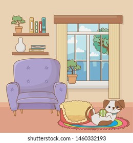 Dog cartoon design vector illustrator