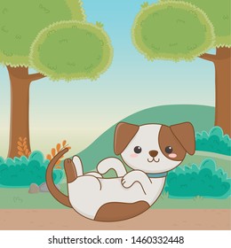 Dog cartoon design vector illustrator