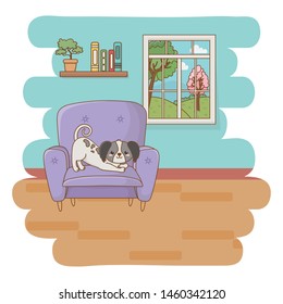 Dog cartoon design vector illustrator