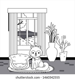 Dog cartoon design vector illustrator
