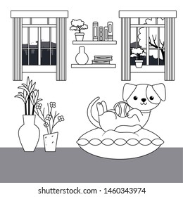Dog cartoon design vector illustrator