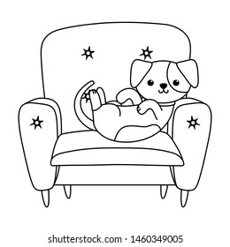 Dog cartoon design vector illustrator