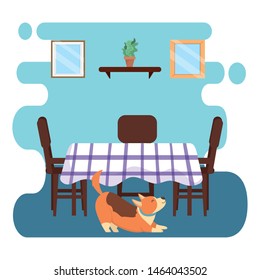 Dog cartoon design vector illustrator