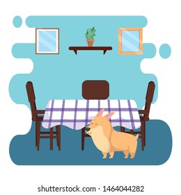 Dog cartoon design vector illustrator