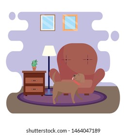 Dog cartoon design vector illustrator