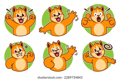 dog cartoon expression sticker pack