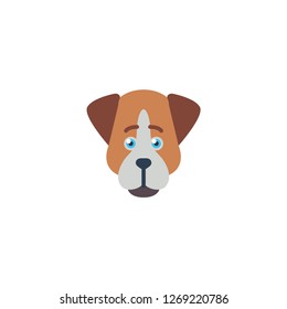 dog cartoon face vector,icon