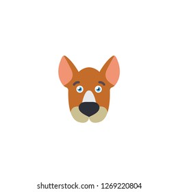 dog cartoon face vector,icon