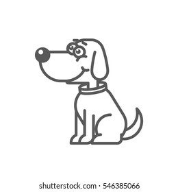 Dog cartoon icon