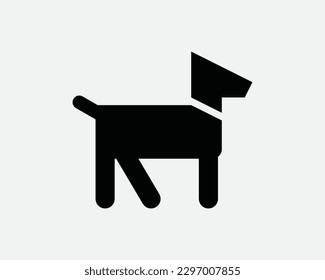 Dog Cartoon Icon Puppy Canine Pet Whole Body Stand Standing Side Profile Character Symbol Sign Vector Graphic Illustration Clipart Cricut Cut Out Shape