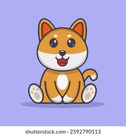 Dog cartoon illustrated in vector