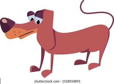 Caricatura de perro, ilustración, vector sobre fondo blanco.