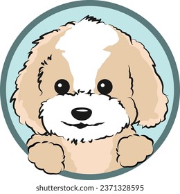 Dog cartoon images. Vector illustrator for logo design. Corgi dog, Spoodle dog, Francie dog.