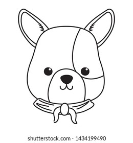 Dog cartoon with kerchief design