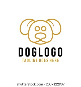 dog cartoon Logo vector design. modern pet symbol icon graphic. cute pet emblem for Company and business