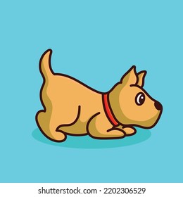 Dog Cartoon Mascot Funny Vector Smile Happiness Fun Cute