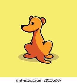 Dog Cartoon Mascot Funny Vector Smile Happiness Fun Cute
