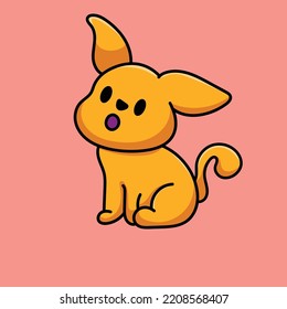 Dog Cartoon Mascot Funny Vector Smile Happiness Fun Cute