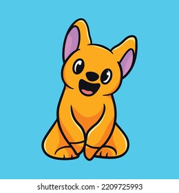 Dog Cartoon Mascot Funny Vector Smile Happiness Fun Cute