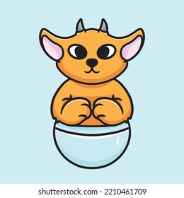 Dog Cartoon Mascot Funny Vector Smile Happiness Fun Cute