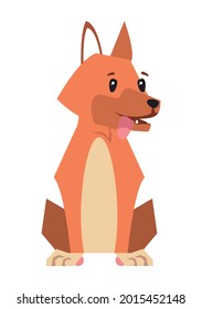dog cartoon mascot on white background