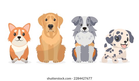 dog cartoon. pet characters illustration