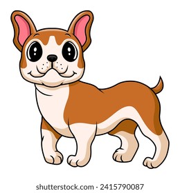 Dog cartoon pose standing a smile