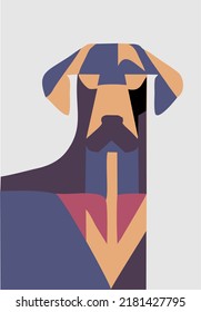 dog cartoon poster image. abstract dog poster. dog posters.