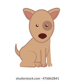 dog cartoon puppy isolated